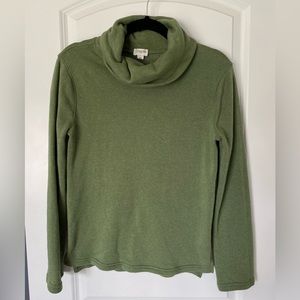 J.Crew Factory Mockneck Sweatshirt Cloudspun Green size XS style AZ168